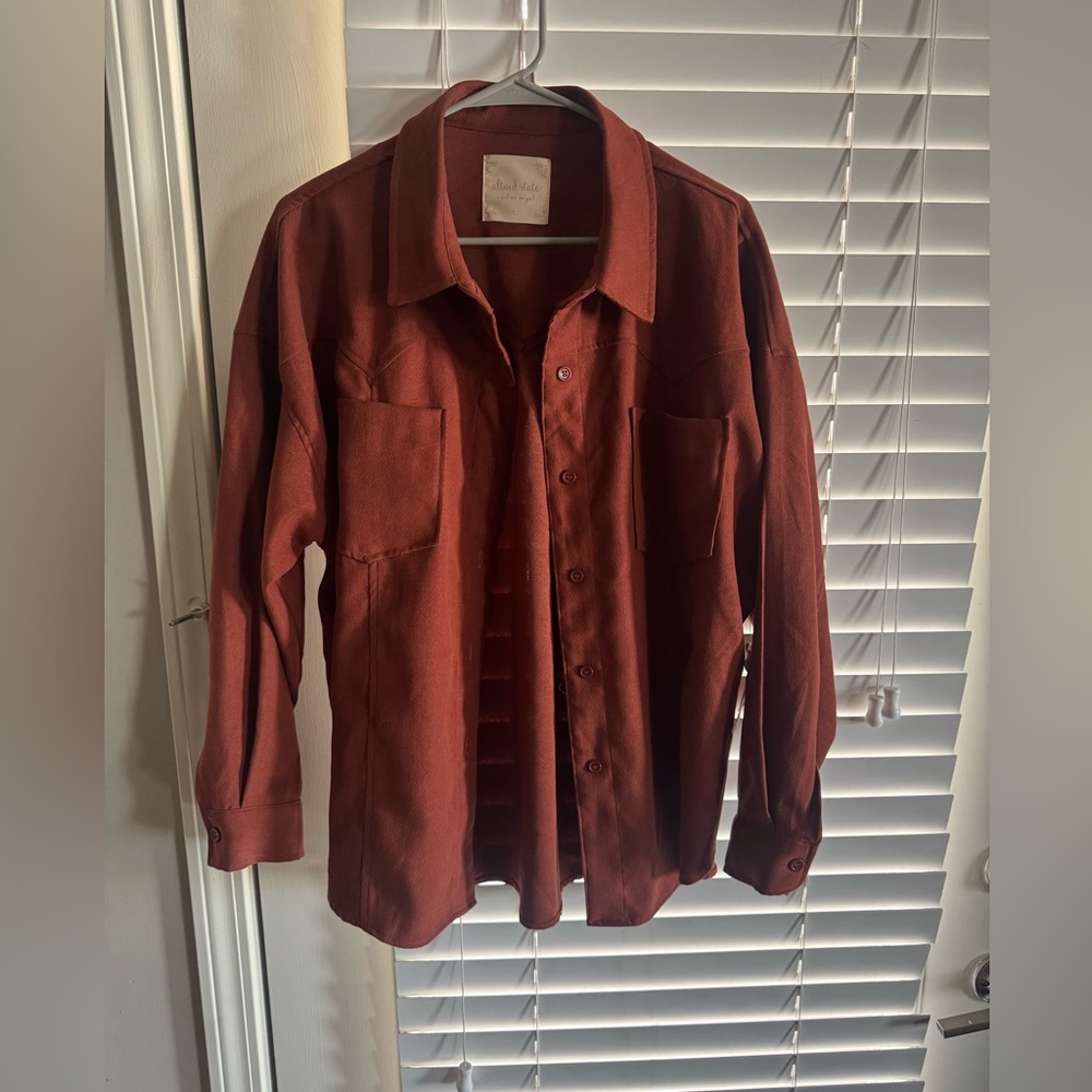 Altar'd State Rust Button-Up Shacket